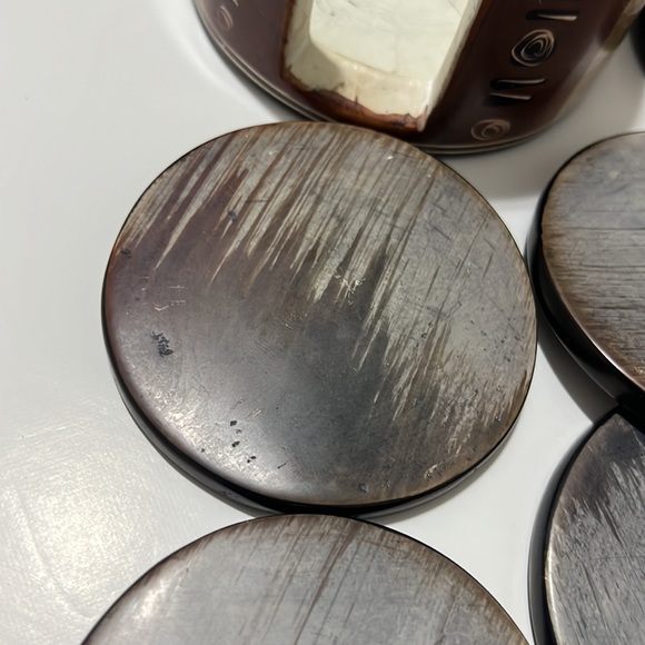 Hand-Painted African Safari Coaster Set with Holder – 7 Pc Animal Decor - Picture 11 of 11